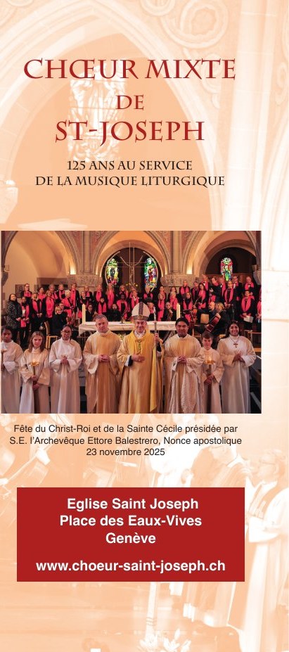 Flyer du 125ème anniversaire du Chœur Mixte de St-Joseph